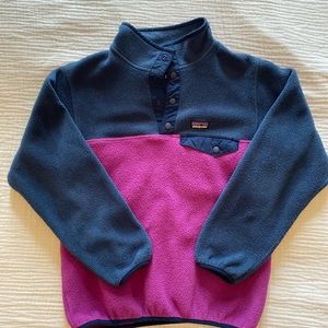 Girls Patagonia Synchilla fleece pullover sweatshirt size 12 Large